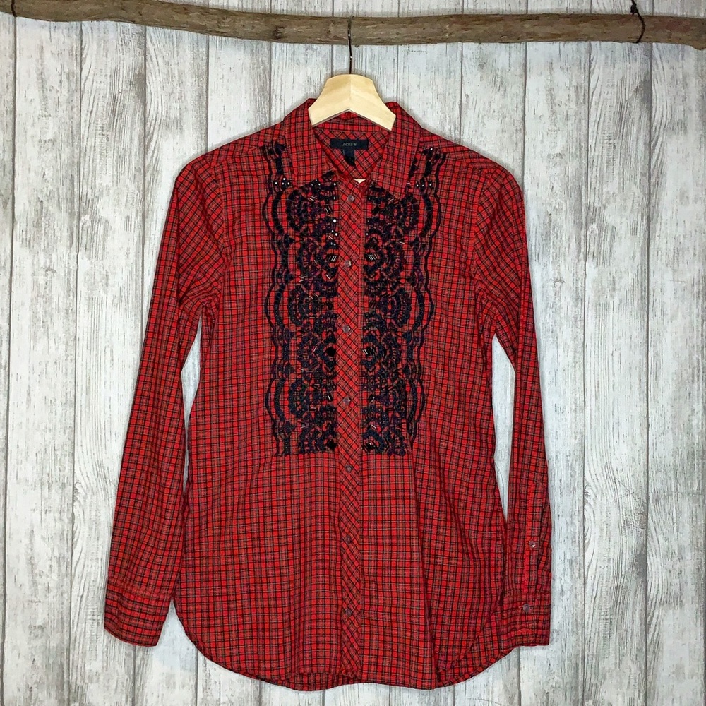 NEW J.Crew Boy shirt Plaid button down